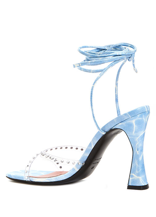 Mavi Desenli Kadın Sandalet - Görsel 4