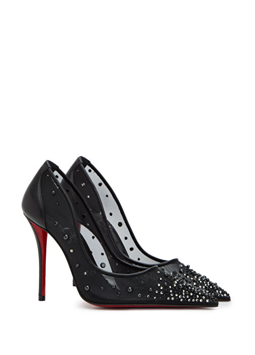 Miss Siyah Taş İşlemeli Stiletto - Görsel 3