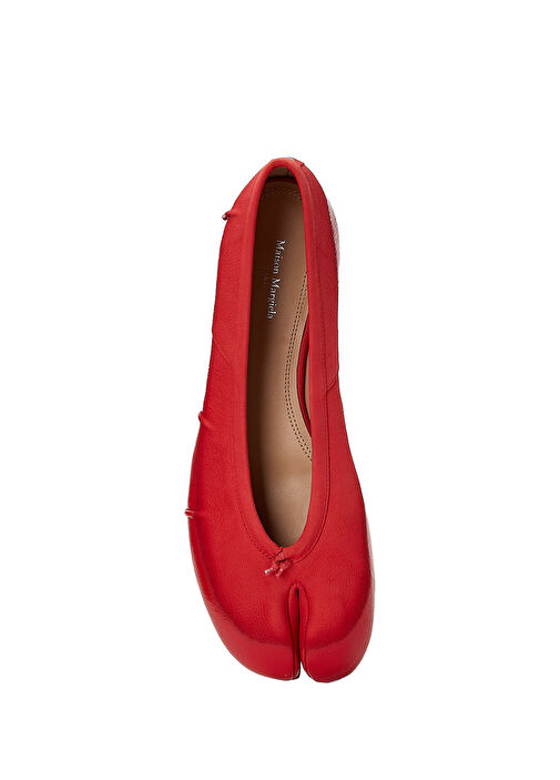 Maison Margiela Kırmızı Maison Margiela Tabi Deri Babet