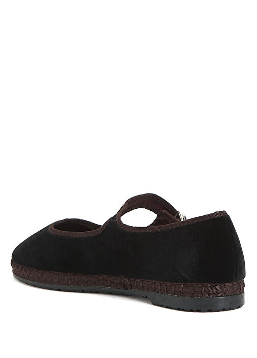 Sethe Koyu Kahverengi Kadife Babet - Görsel 4