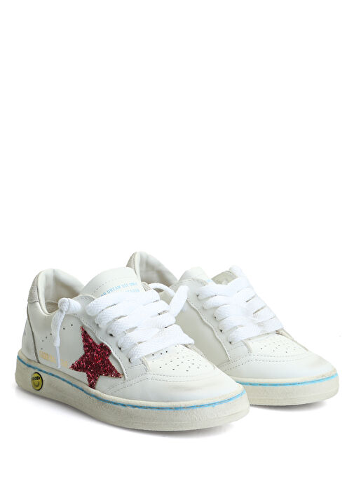 Ballstar Beyaz Kız Çocuk Deri Sneaker - Görsel 3