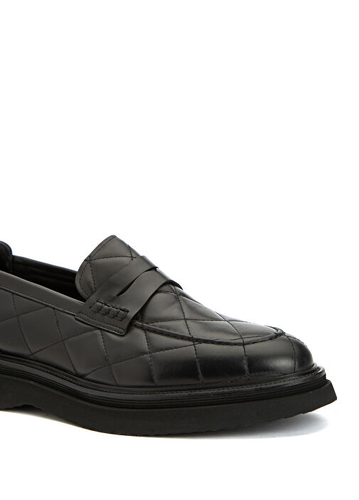 Siyah Erkek Deri Loafer - Görsel 7