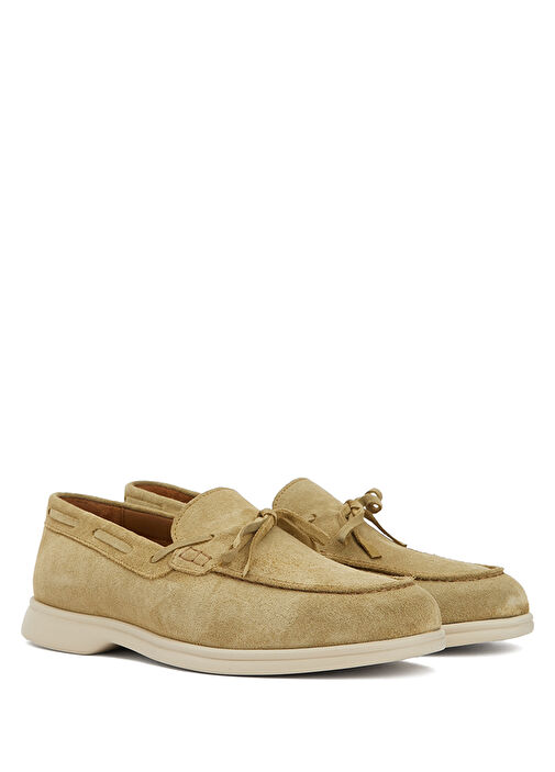 Açık Yeşil Kadın Deri Loafer - Görsel 3