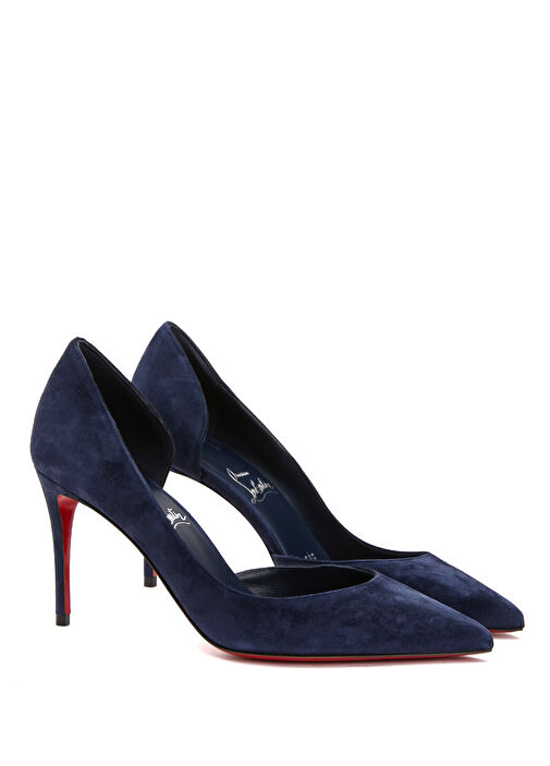 Iriza Lacivert Deri Stiletto - Görsel 3