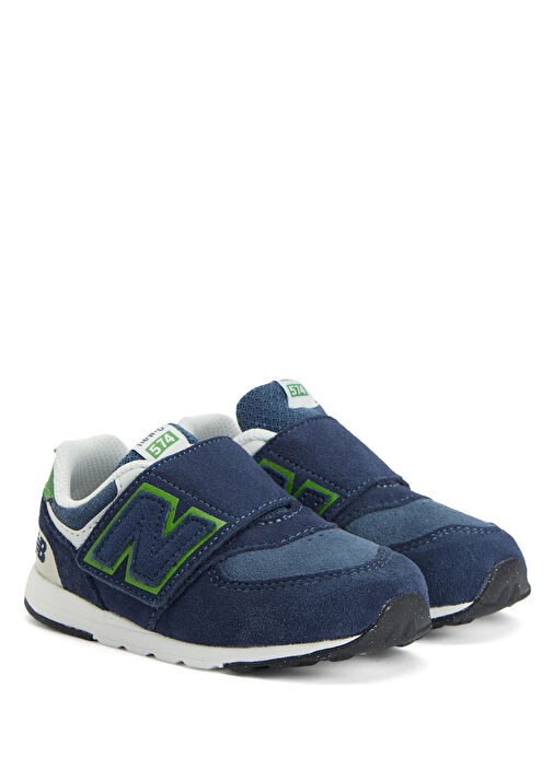 574 Lacivert Çocuk Deri Sneaker - Görsel 3