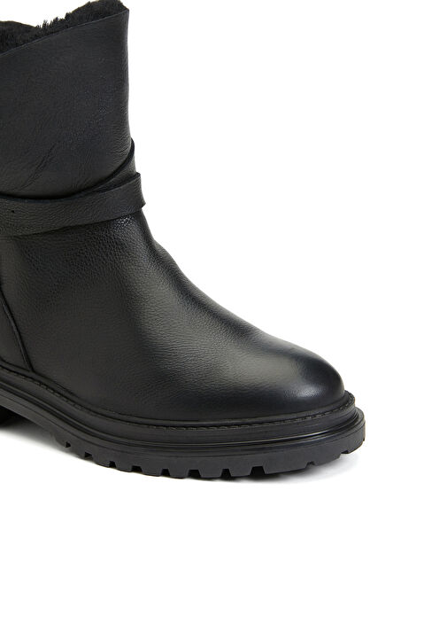 Siyah Kadın Deri Bot - Görsel 7