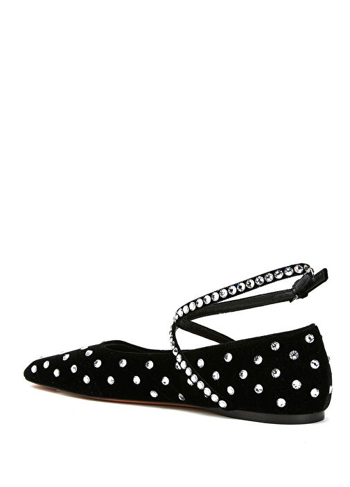 Ane Siyah Beyaz Taşlı Babet - Görsel 4