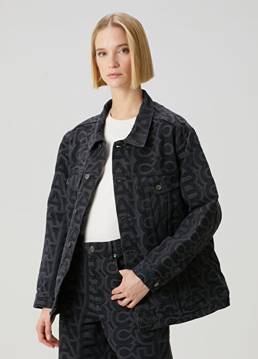 Marc Jacobs - Black Monogram Denim Jacket Marc Jacobs - Black Monogram Denim Jacket