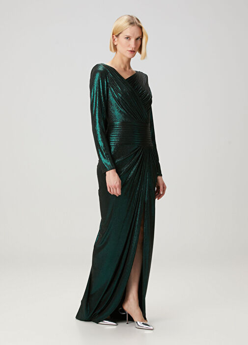 sachin and babi light blue dress Tadashi Shoji A-Line Crepe & Sequin Lace Gown