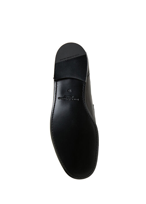 Siyah Logo Detaylı Erkek Deri Loafer - Görsel 6