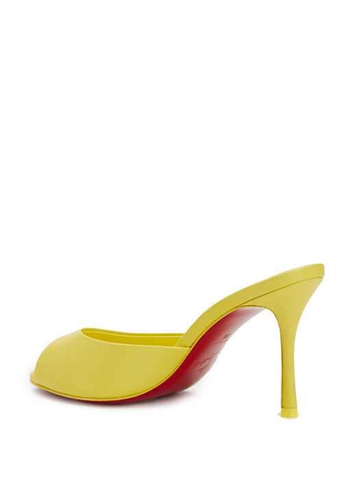 Me Dolly Sarı Topuklu Deri Terlik - Görsel 4