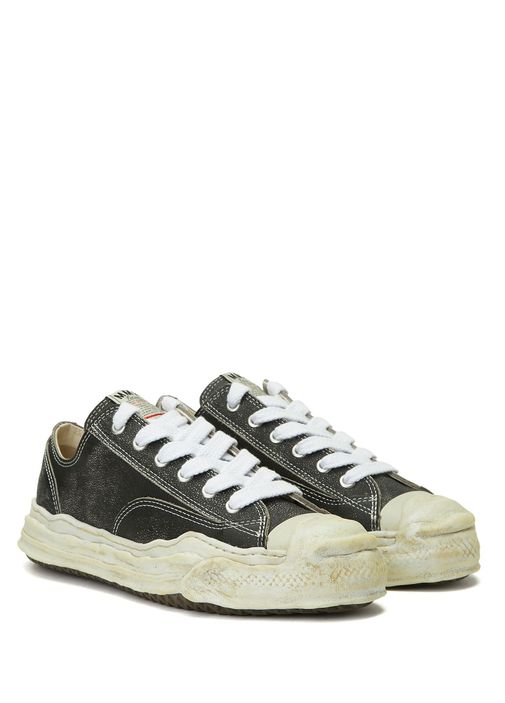 Maison Mihara Yasuhiro Siyah Erkek Hank Siyah Erkek Deri Sneaker