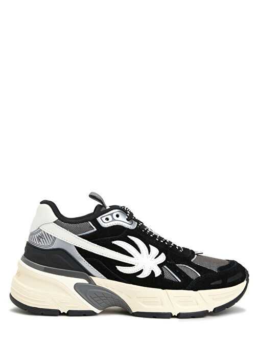 Siyah Gri Logolu Kadın Sneaker - Görsel 2