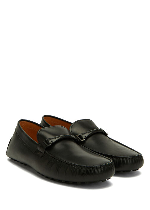 Tod's Siyah Tod's Gommino Erkek Deri Loafer