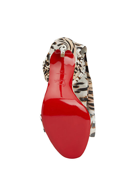 Leopar Kadın İpek Sandalet - Görsel 6