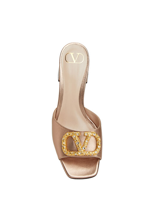 VLogo Rose Gold Kadın Deri Terlik - Görsel 5