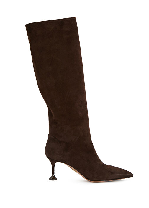 Kahverengi Kadın Süet Çizme - Görsel 2