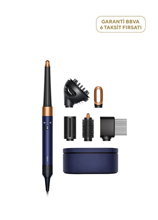 Dyson Airwrap Complete ダークブルー/ゴールド Dyson - Airwrap i.d.™ Saç Şekillendirme ve Kurutma Seti - Kıvırcık