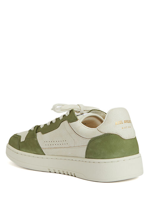 Haki Beyaz Erkek Deri Sneaker - Görsel 4