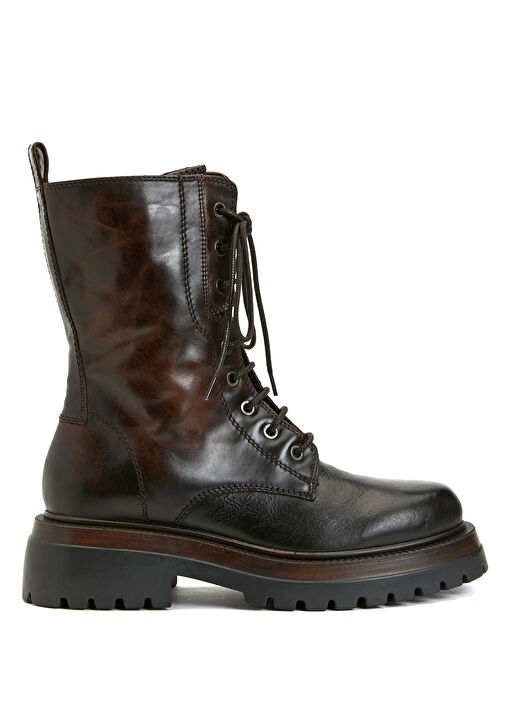 Kahverengi Kadın Deri Bot - Görsel 2