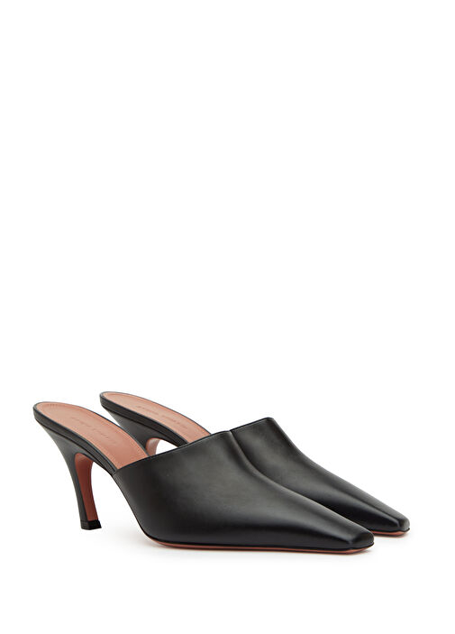 Jamie Siyah Kadın Deri Terlik - Görsel 3