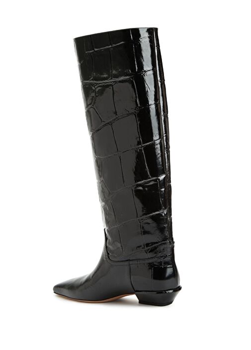 Siyah Kadın Deri Çizme - Görsel 4