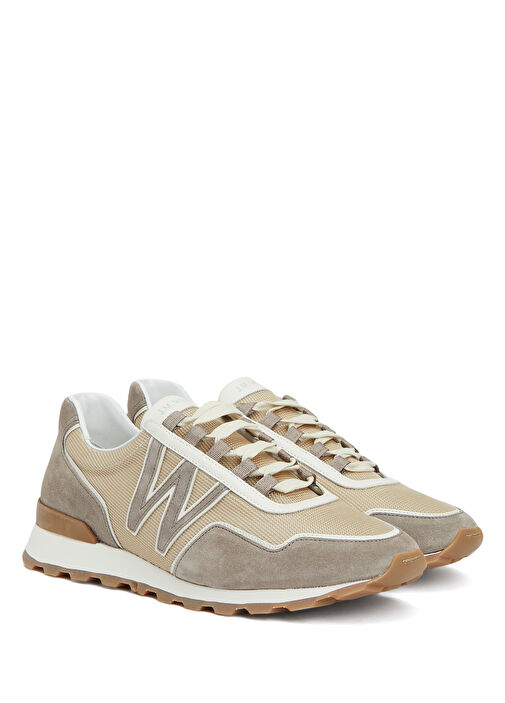 On My Way Ghillies Bej Erkek Deri Sneaker - Görsel 3