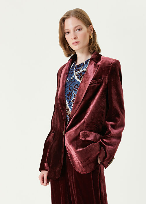 Etro Burgundy Velvet Jacket