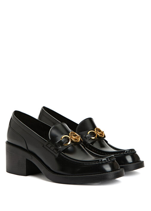 Dakota Siyah Topuklu Deri Loafer - Görsel 3