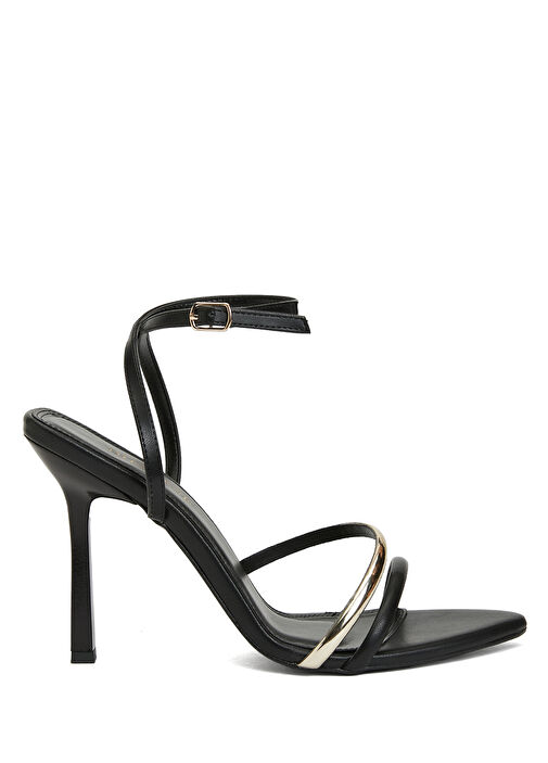 Siyah Kadın Deri Sandalet - Görsel 2