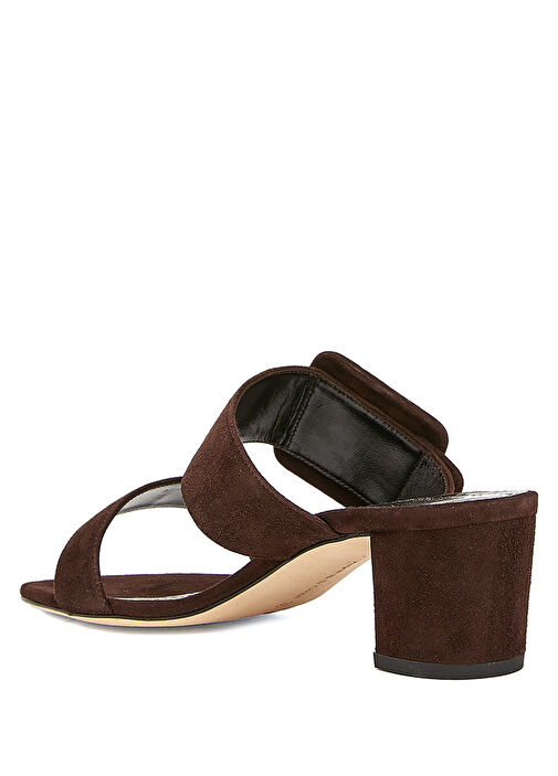 Gable Koyu Kahverengi Kadın Süet Terlik - Görsel 4