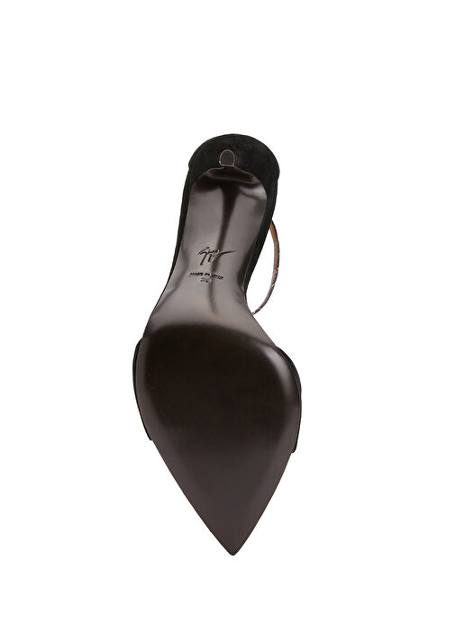 Intrigo Siyah Süet Topuklu Sandalet - Görsel 6