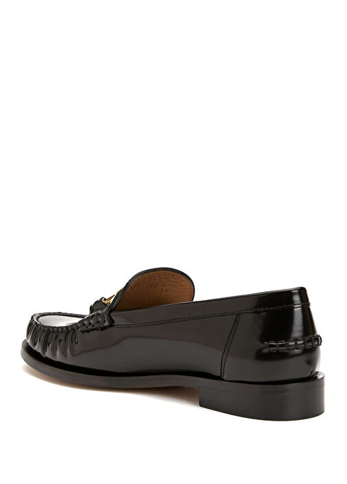 Siyah Kadın Deri Loafer - Görsel 4