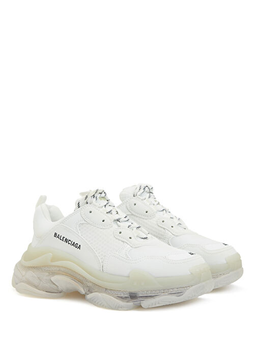 Triple S Beyaz Kadın Sneaker - Görsel 3