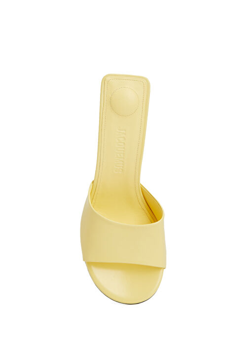 The Cubisto Açık Sarı Kadın Deri Terlik - Görsel 5
