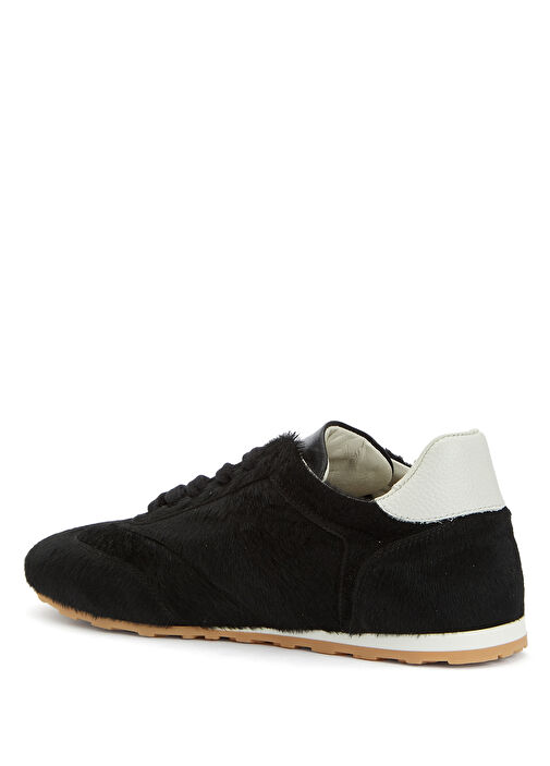 Siyah Kadın Deri Sneaker - Görsel 4