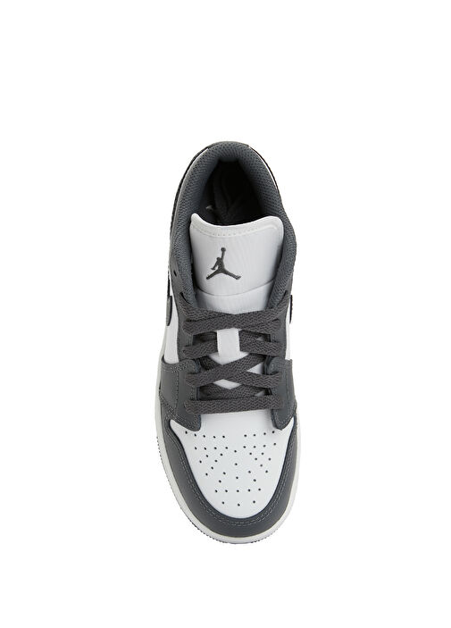 Air Jordan 1 Siyah Gri Unisex Çocuk Deri Sneaker - Görsel 5