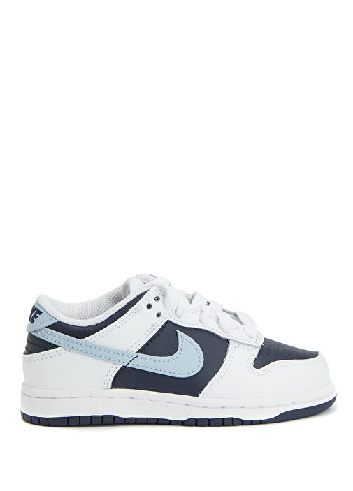 Dunk Beyaz Siyah Çocuk Deri Sneaker - Görsel 2