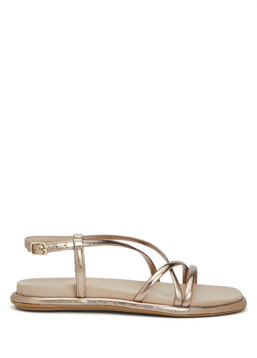 Bronz Kadın Deri Sandalet - Görsel 2