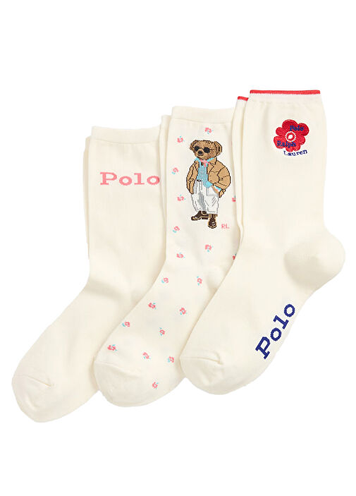 Ekru Kadın 3lü Çorap Seti