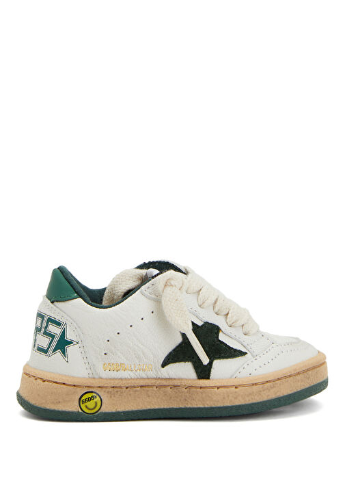 Ball Star Beyaz Logolu Unisex Çocuk Deri Sneaker - Görsel 2