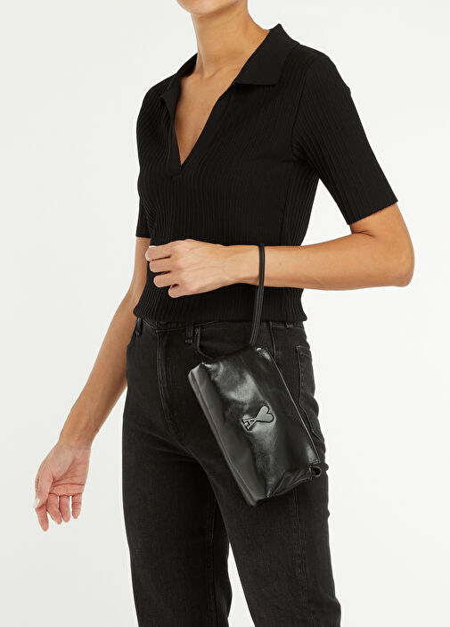 クラッチバッグ Ami Paris Leather clutch Black AMI Paris Voulez-Vous Leather Clutch Bag | Black | FARFETCH