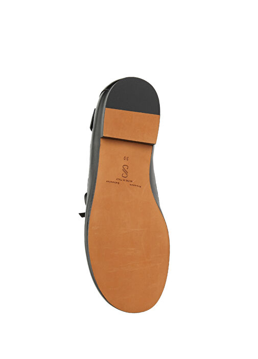 Siyah Kadın Deri Loafer - Görsel 6