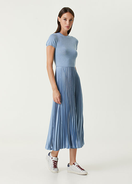 Polo Ralph Lauren Blue Midi Wool Dress