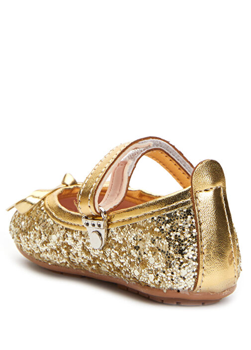Gold Simli Kız Bebek İlk Adım Ayakkabısı - Görsel 4