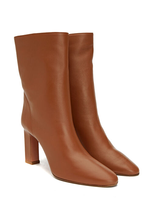 Kahverengi Kadın Deri Bot - Görsel 3