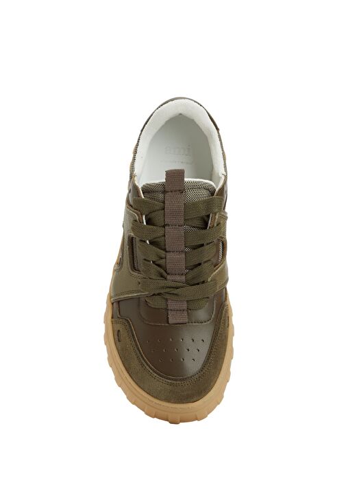 A Walk Koyu Yeşil Erkek Deri Sneaker - Görsel 5