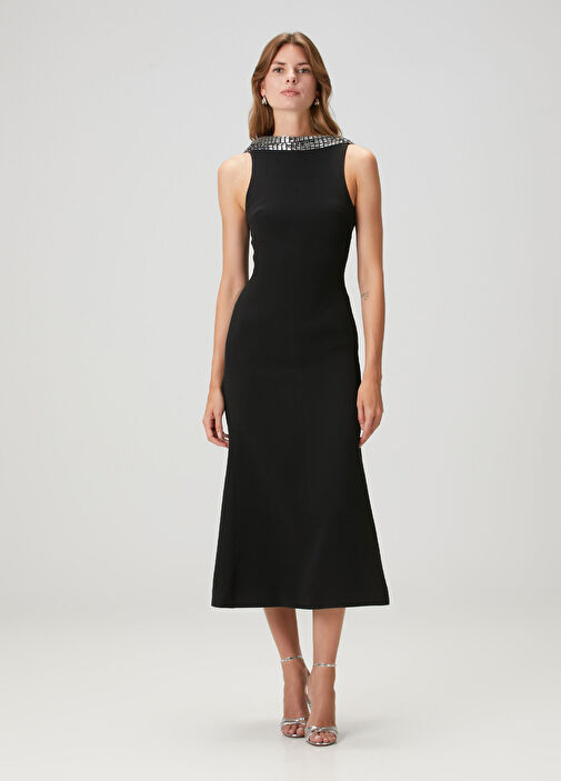 black strapless flowy dress Claudia Ruched Strapless Maxi Dress L main image 0