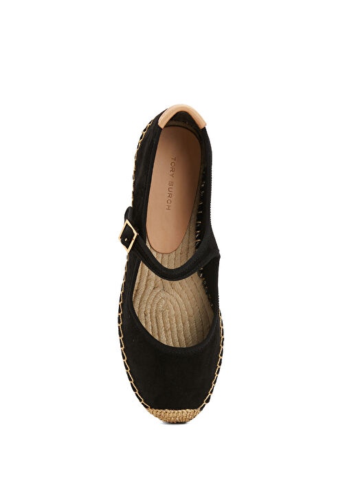 Siyah Kadın Süet Espadril - Görsel 5