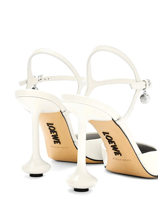 Toy Beyaz Deri Topuklu Ayakkabı - Görsel 5